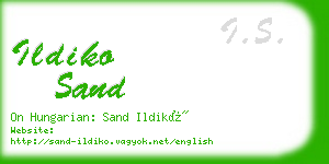 ildiko sand business card